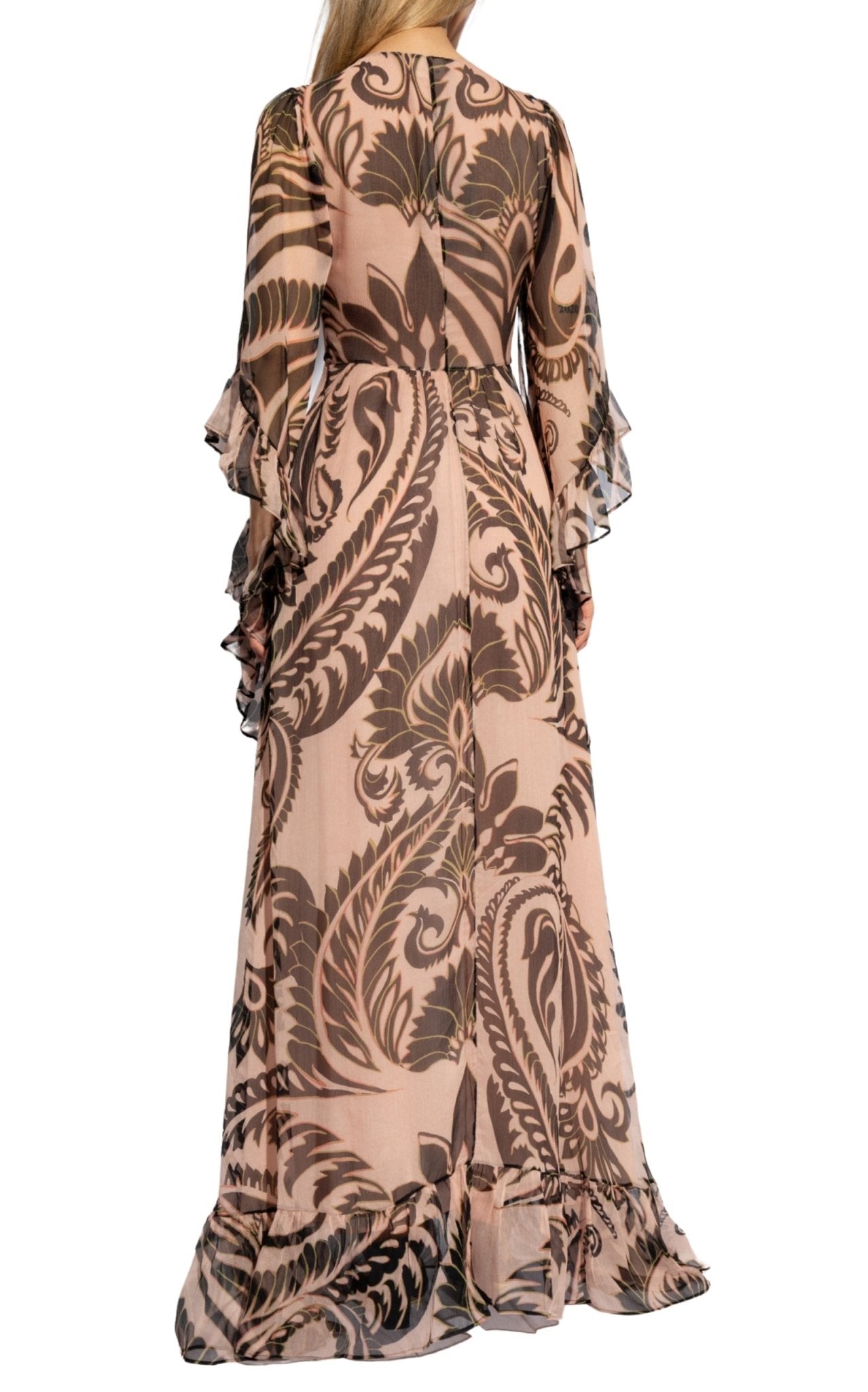 Etro Printed V - neck Silk Dress - Runway Catalog