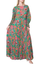 Etro Ying Yang Micro - Robe en mousseline plissée à imprimé - Catalogue défilé