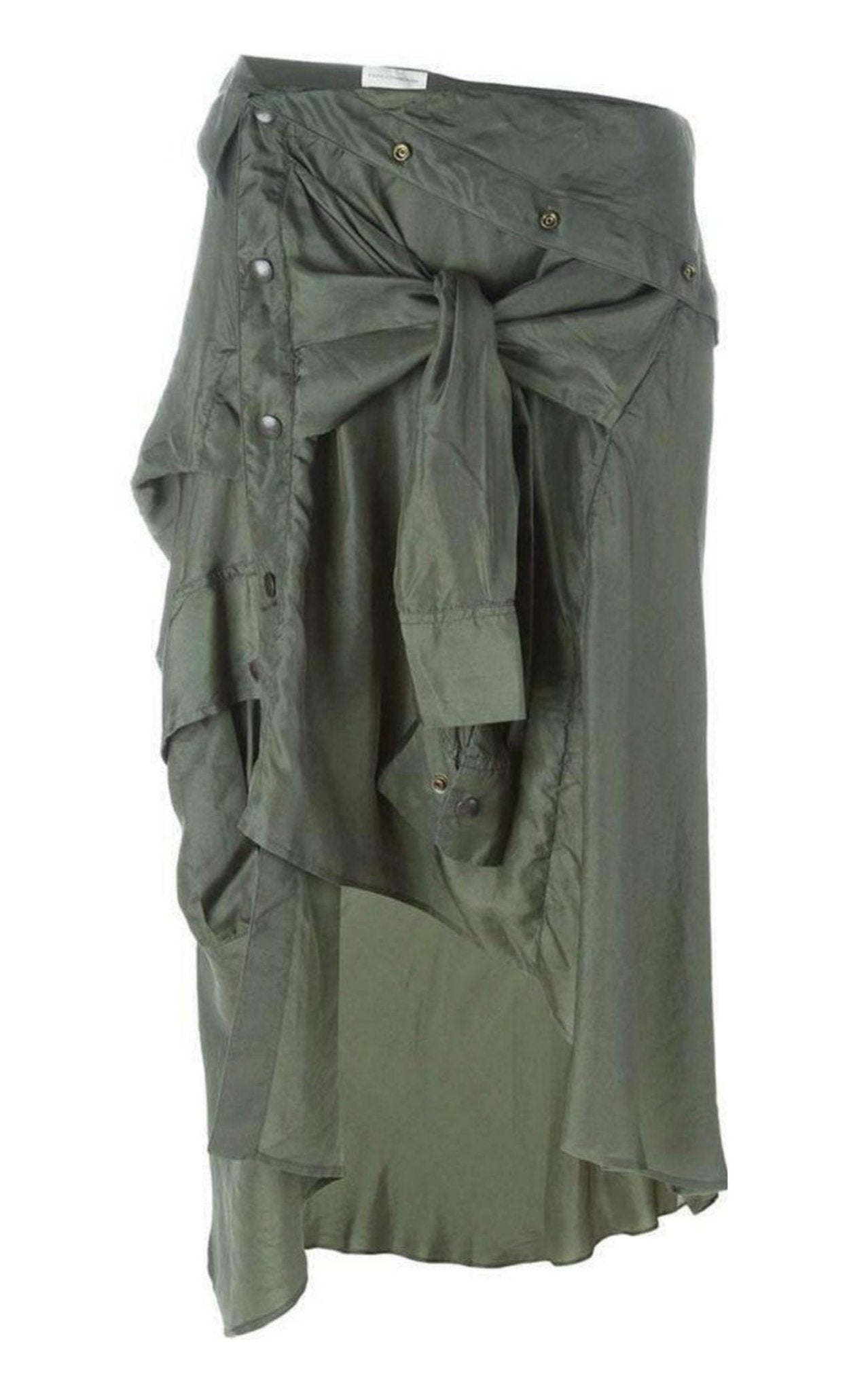 Faith Connexion Shirt Style Asymmetric Silk Skirt - Runway Catalog