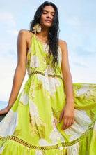 Farm Rio Neon Garden Cotton Midi Dress - Runway Catalog