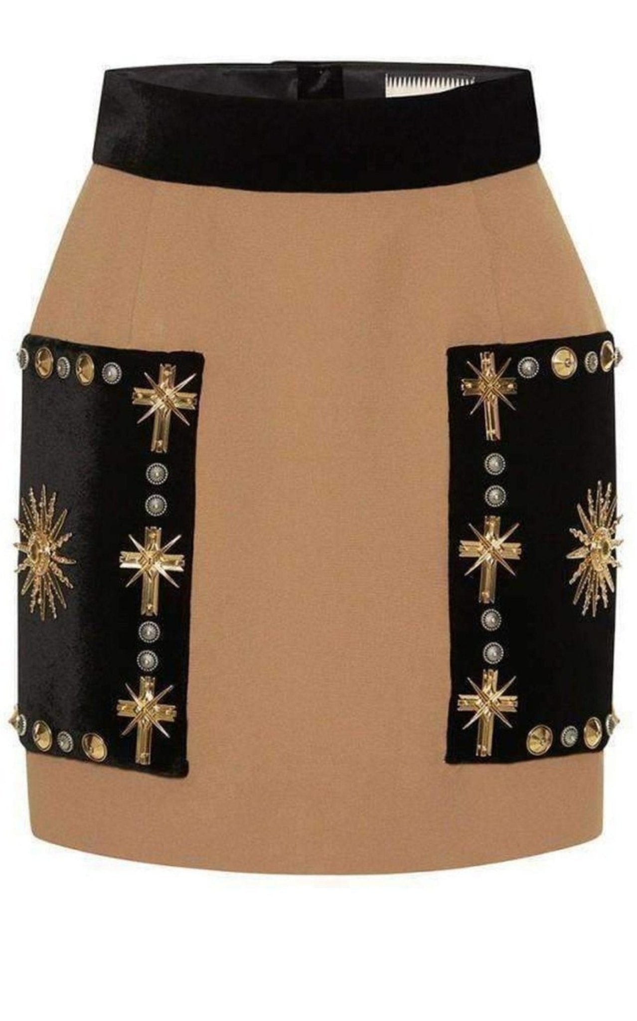 Fausto Puglisi Embellished Velvet Mini Skirt - Runway Catalog