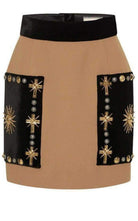 Fausto Puglisi Embellished Velvet Mini Skirt - Runway Catalog