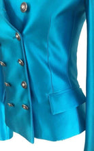 Fausto Puglisi Fausto Puglisi Silk Double Breasted Silk Blazer - Runway Catalog