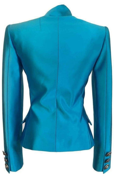 Fausto Puglisi Fausto Puglisi Silk Double Breasted Silk Blazer - Runway Catalog