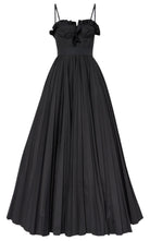 Giambattista Valli Ruched Ruffled Black Cotton Gown - Runway Catalog