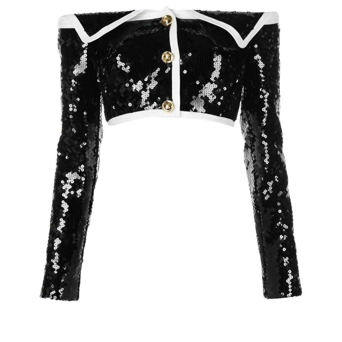 Giambattista Valli Sequin-Embellished Cropped Jacket