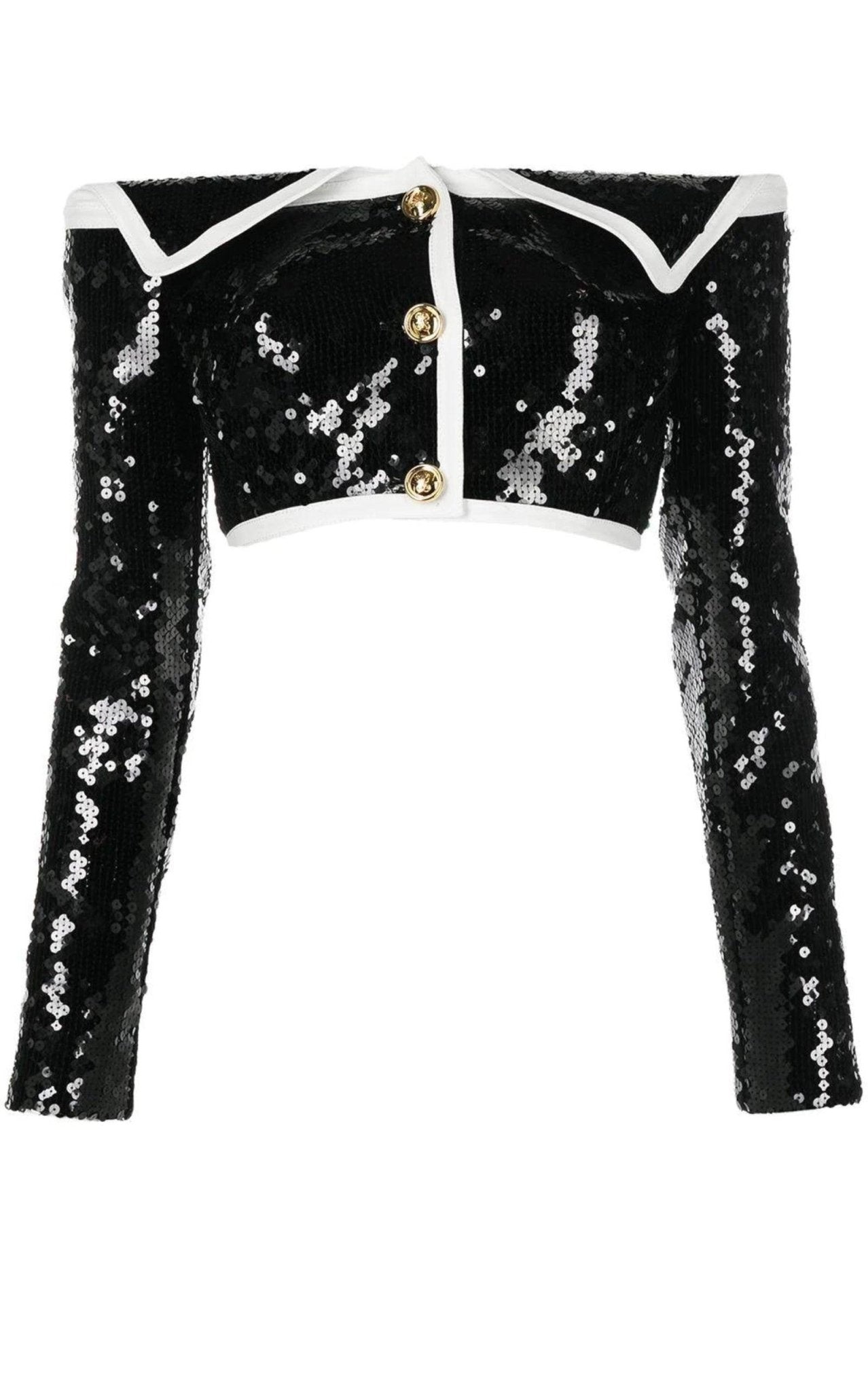 Giambattista Valli Sequin-Embellished Cropped Jacket