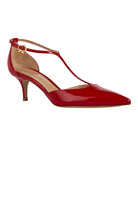 Gianvito Rossi Ribbon T - bar Patent Leather Pumps - Runway Catalog