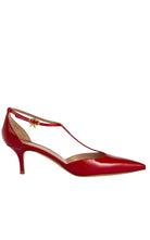 Gianvito Rossi Ribbon T - bar Patent Leather Pumps - Runway Catalog