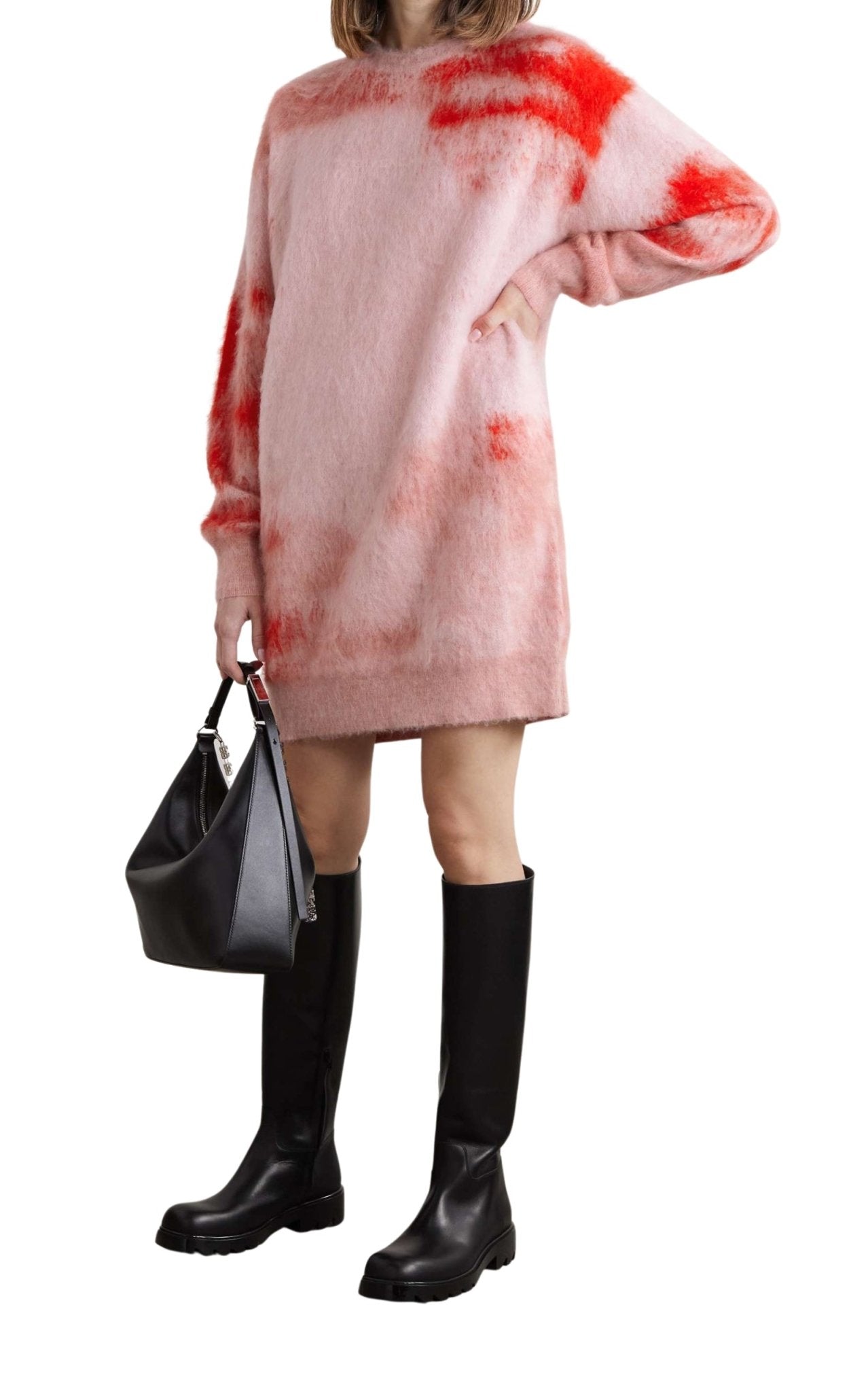 Givenchy Abstract-Pattern Knitted Sweater Dress - Runway Catalog