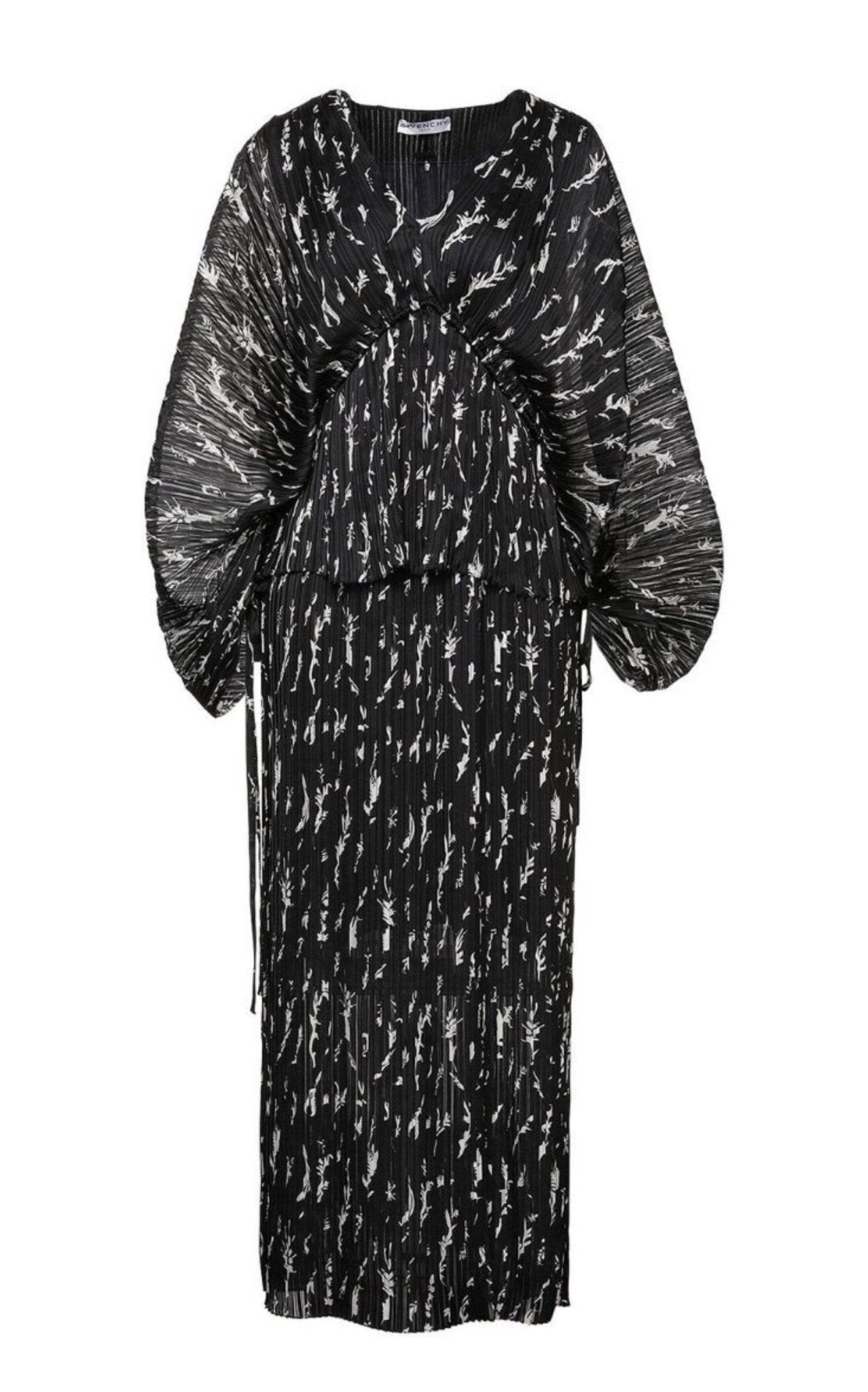 Sacai Mixed Print Pleated Maxi Dress – Runway Catalog