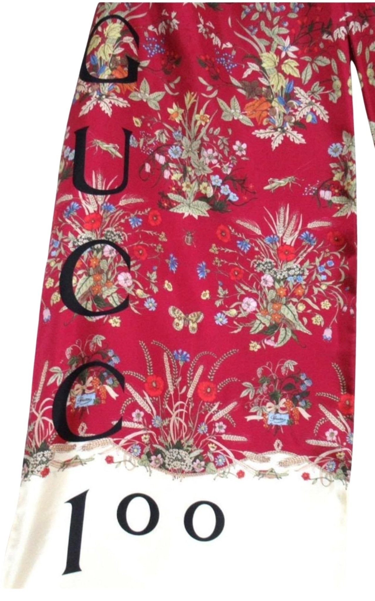 Gucci 100th Anniversary Silk Scarf Burgundy – Runway Catalog