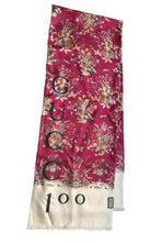 Gucci 100th Anniversary Floral Silk Scarf Burgundy - Runway Catalog