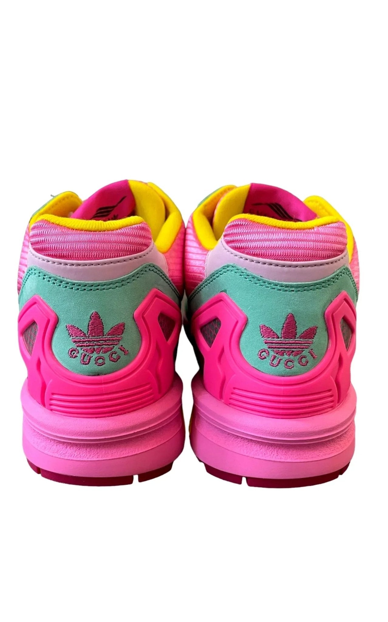 Gucci Adidas ZX 8000 Two Tone Pink Suede Sneakers - Runway Catalog