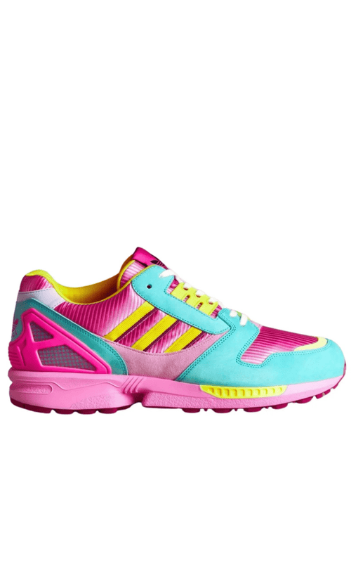 Gucci Adidas ZX 8000 Two Tone Pink Suede Sneakers - RunwayCatalog