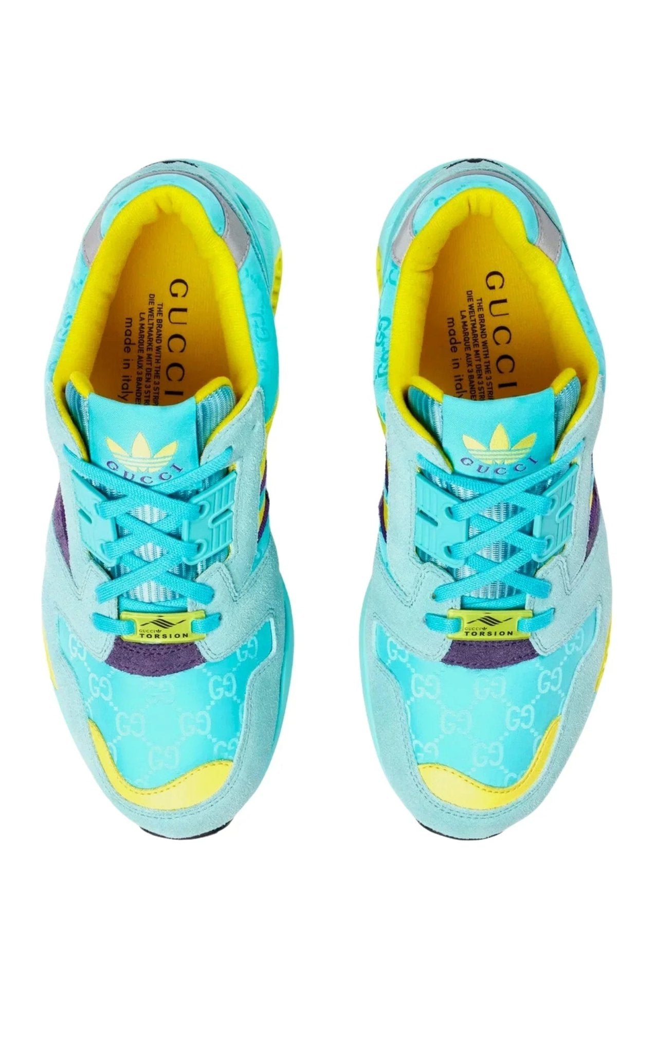 Gucci Adidas ZX 8000 Two Tone Suede Sneakers - Runway Catalog