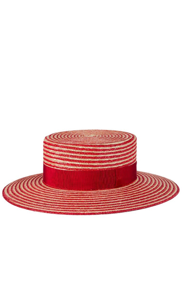 Gucci Alvy Red Striped Straw Summer Hat – Runway Catalog display picture 3