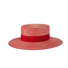 Gucci Alvy Red Striped Straw Hat - Runway Catalog