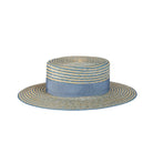 Gucci Alvy Striped Blue Straw Hat - Runway Catalog