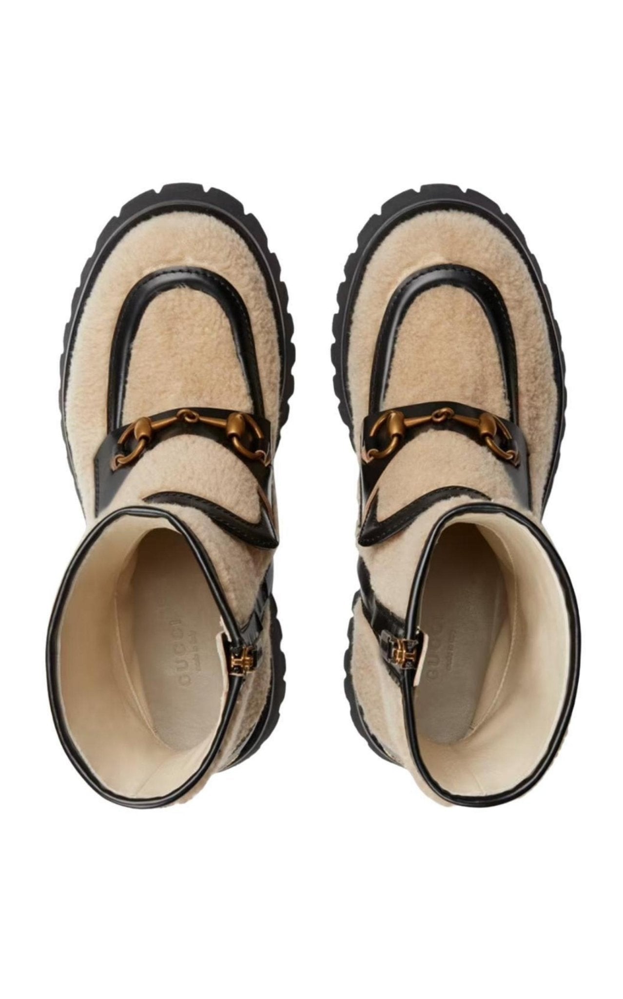 Gucci Ankle Boots With Horsebit In Neutrals - Runway Catalog