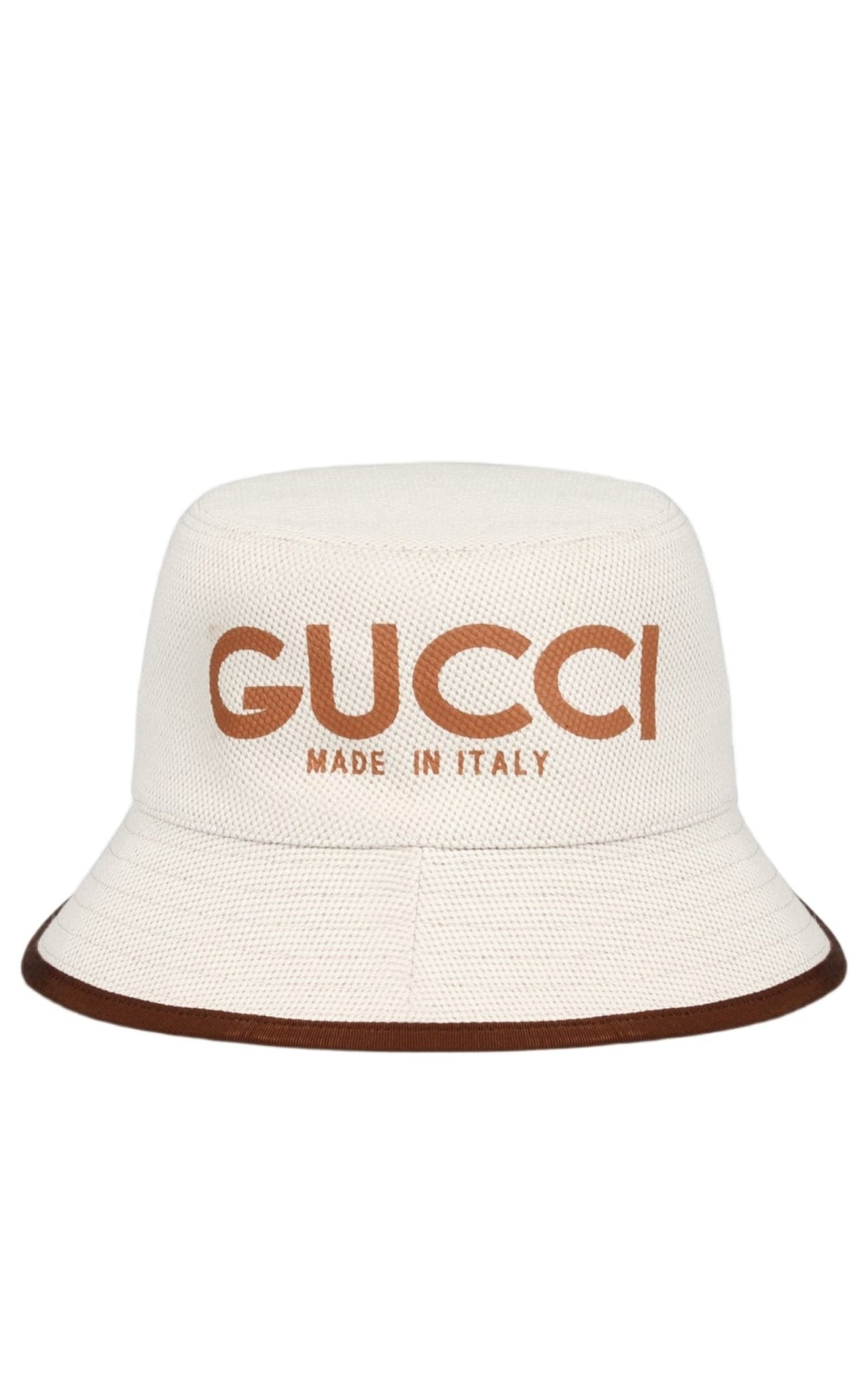 Gucci Logo Print Cotton Bucket Hat - Runway Catalog