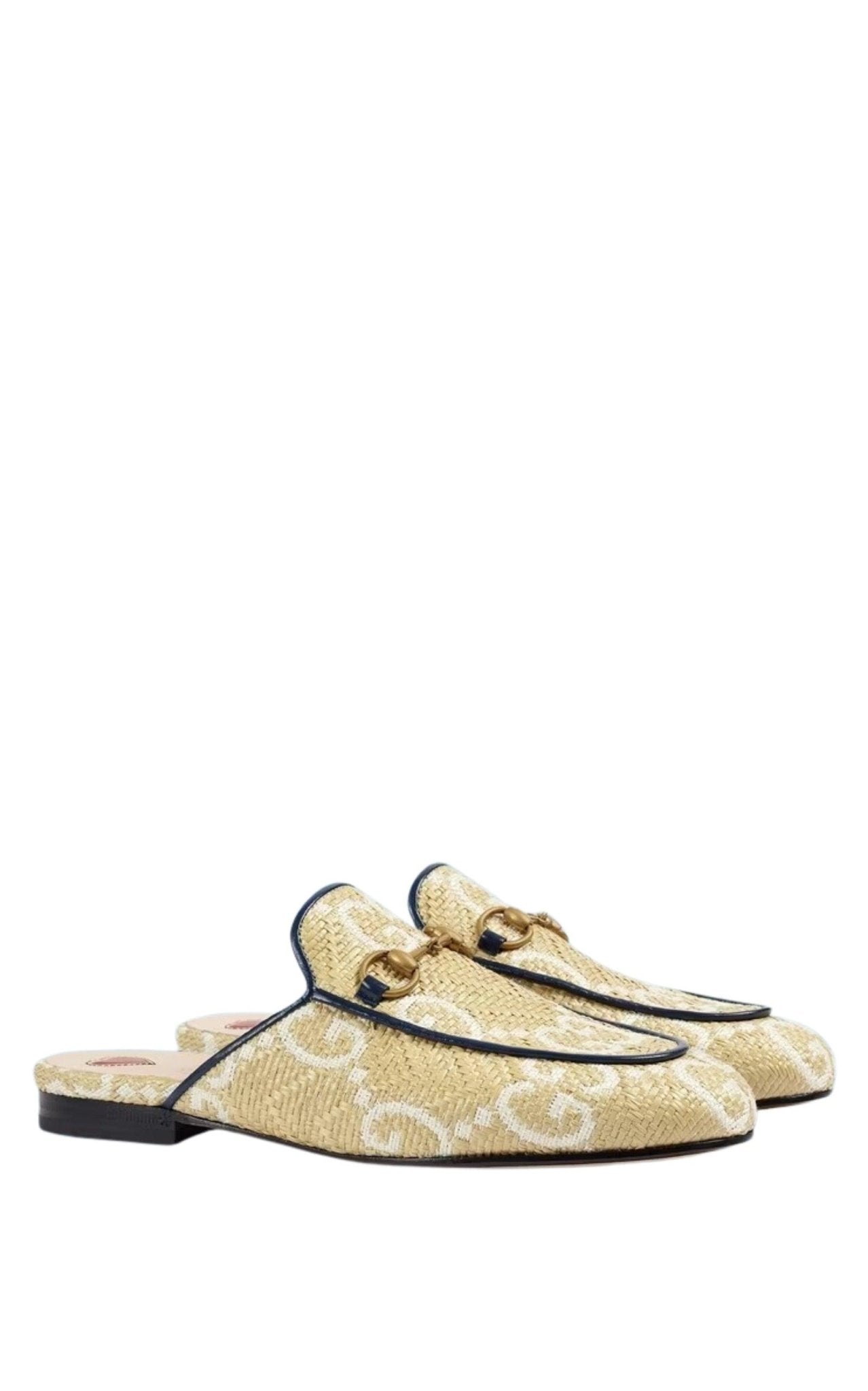 Gucci Beige GG Princetown Loafers - Runway Catalog