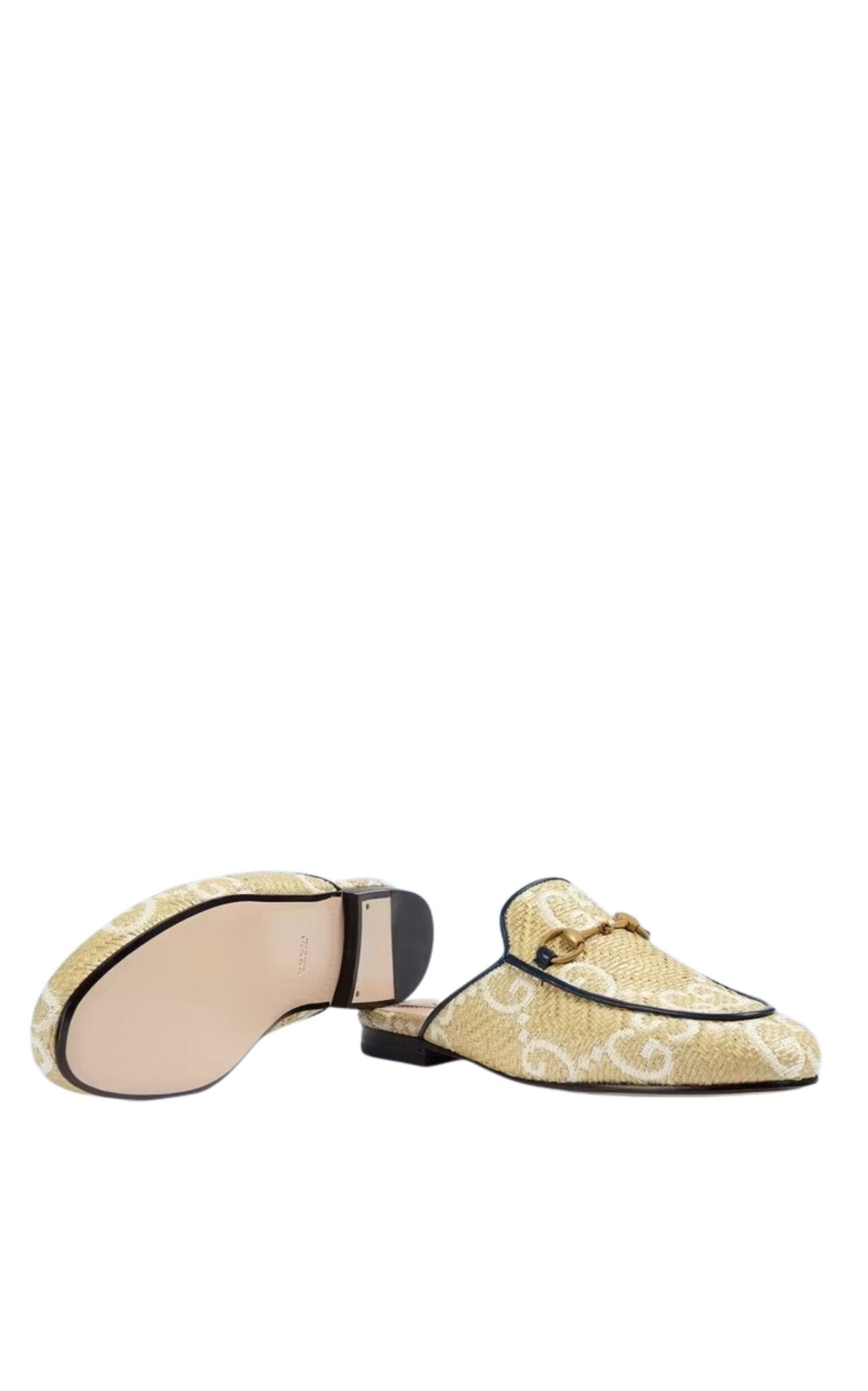 Gucci Beige GG Princetown Loaferss - Runway Catalog