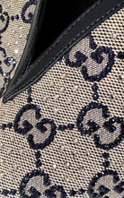 Gucci Beige GG Supreme Canvas Crystal Embellishment Mules - Runway Catalog