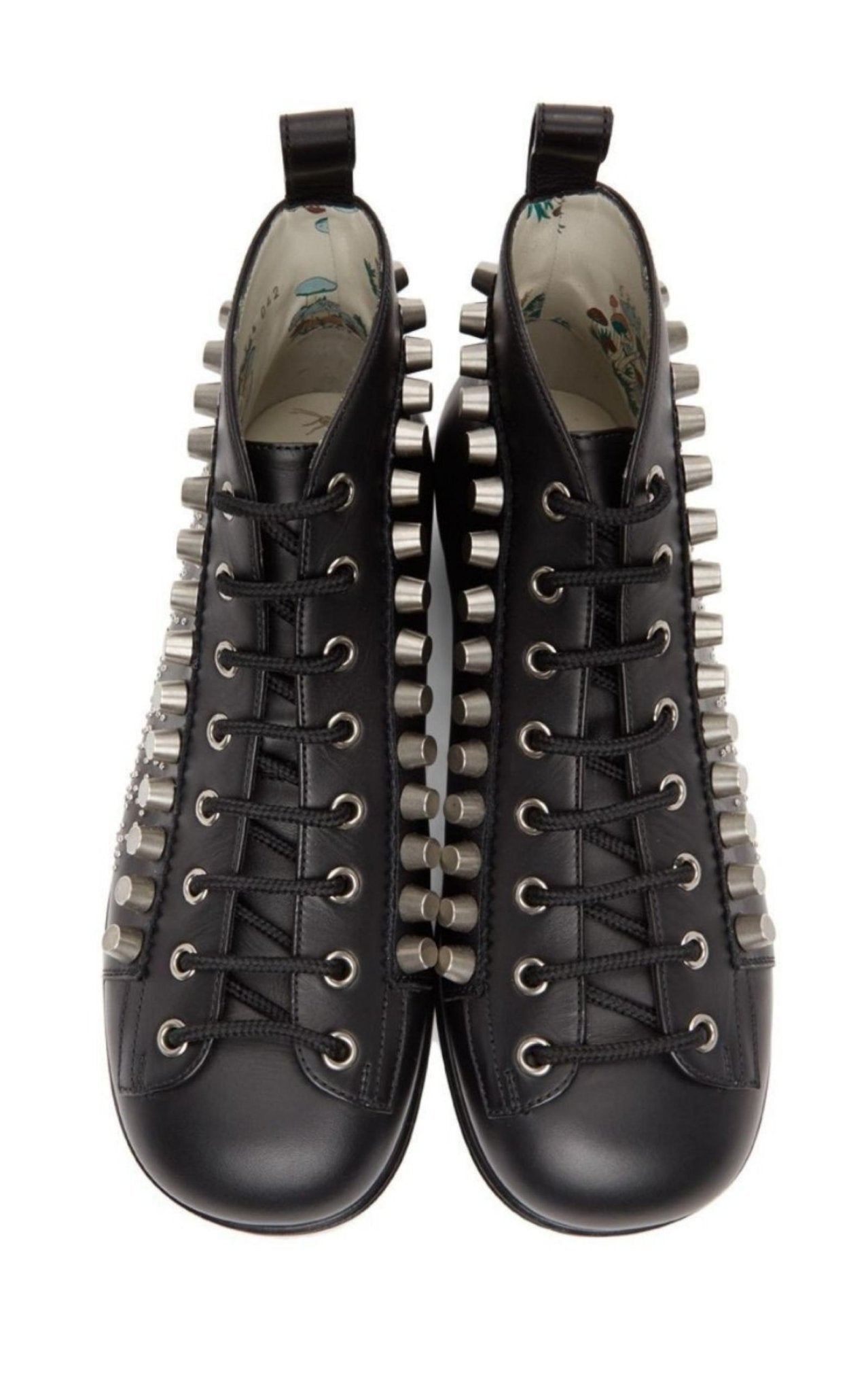 GUCCI ブローグブーツ Gucci Black Brogue Detail Boots