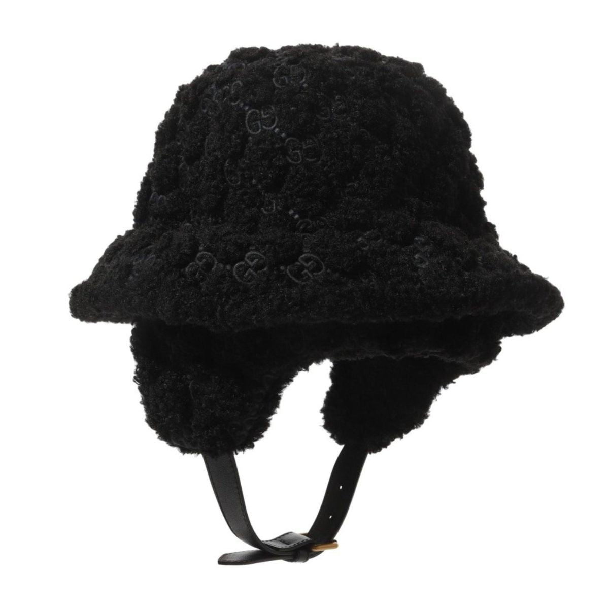 Gucci Black Curly Gg Eco Fur Hat With Ear Flaps – Runway Catalog