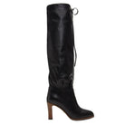 Gucci Black Leather Boots up to the Knee with Mid - heel - Runway Catalog