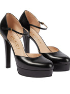 Gucci Black Leather Buckle Pumps - Runway Catalog