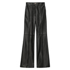 Gucci Black Plonge Leather Flare Trousers - Runway Catalog