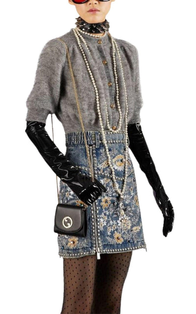 Gucci Blondie Medium Chain Wallet in Black - Runway Catalog