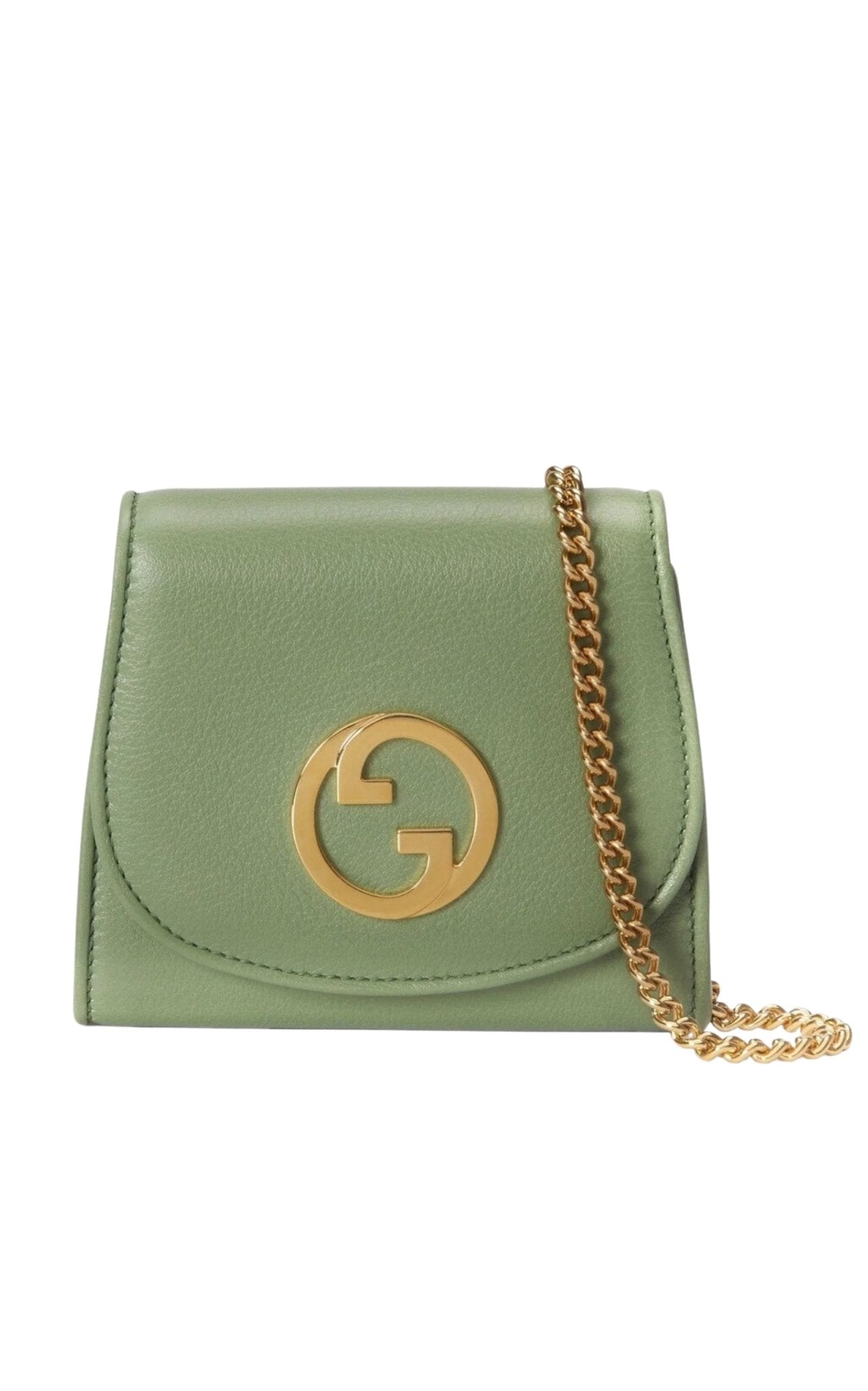 Gucci Blondie Medium Chain Wallet in Green - Runway Catalog