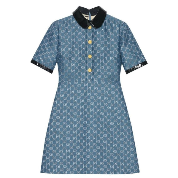 blue dress for baby girl Gucci Adidas Cotton Jersey Dress 44 126954220 – trenbe main image 1