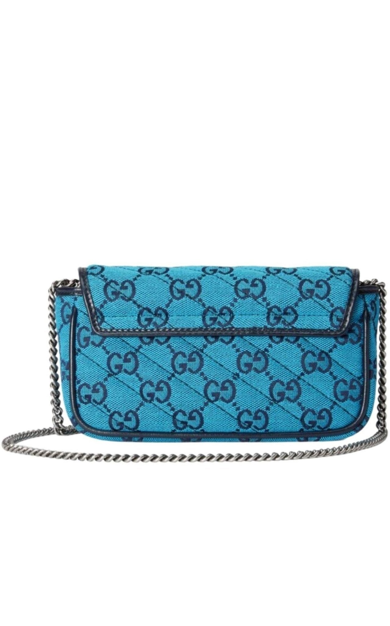 Gucci Blue GG Marmont Blue Super Mini Bag