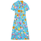 Gucci Blue Tulip Print Pleated Dress - Runway Catalog
