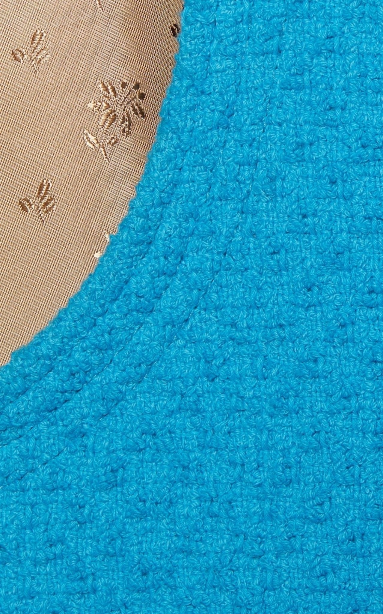 Gucci Blue Turquoise Cotton Tweed Jacket - Runway Catalog