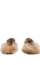 Gucci Blue Velvet & Fur Princetown Slippers - Runway Catalog