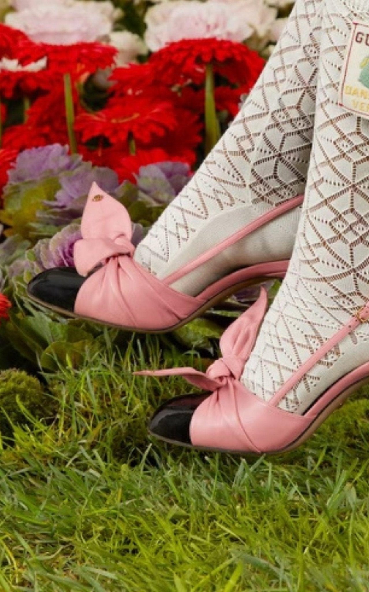 Gucci Bow - Embellished Leather Slingback Pumps - Runway Catalog