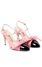 Gucci Bow - Embellished Leather Slingback Pumps - Runway Catalog