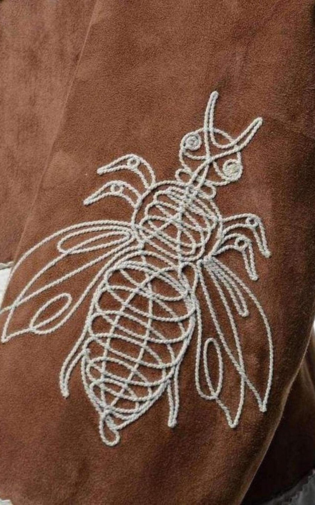 Gucci Brown Suede Embroidered Jacket - Runway Catalog