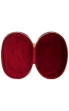 Gucci burgundy glossy leather bucket bag with bamboo-inspired top handle