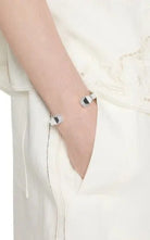 Gucci Chiodo 925 sterling silver cuff bracelet with Gucci logo engraving