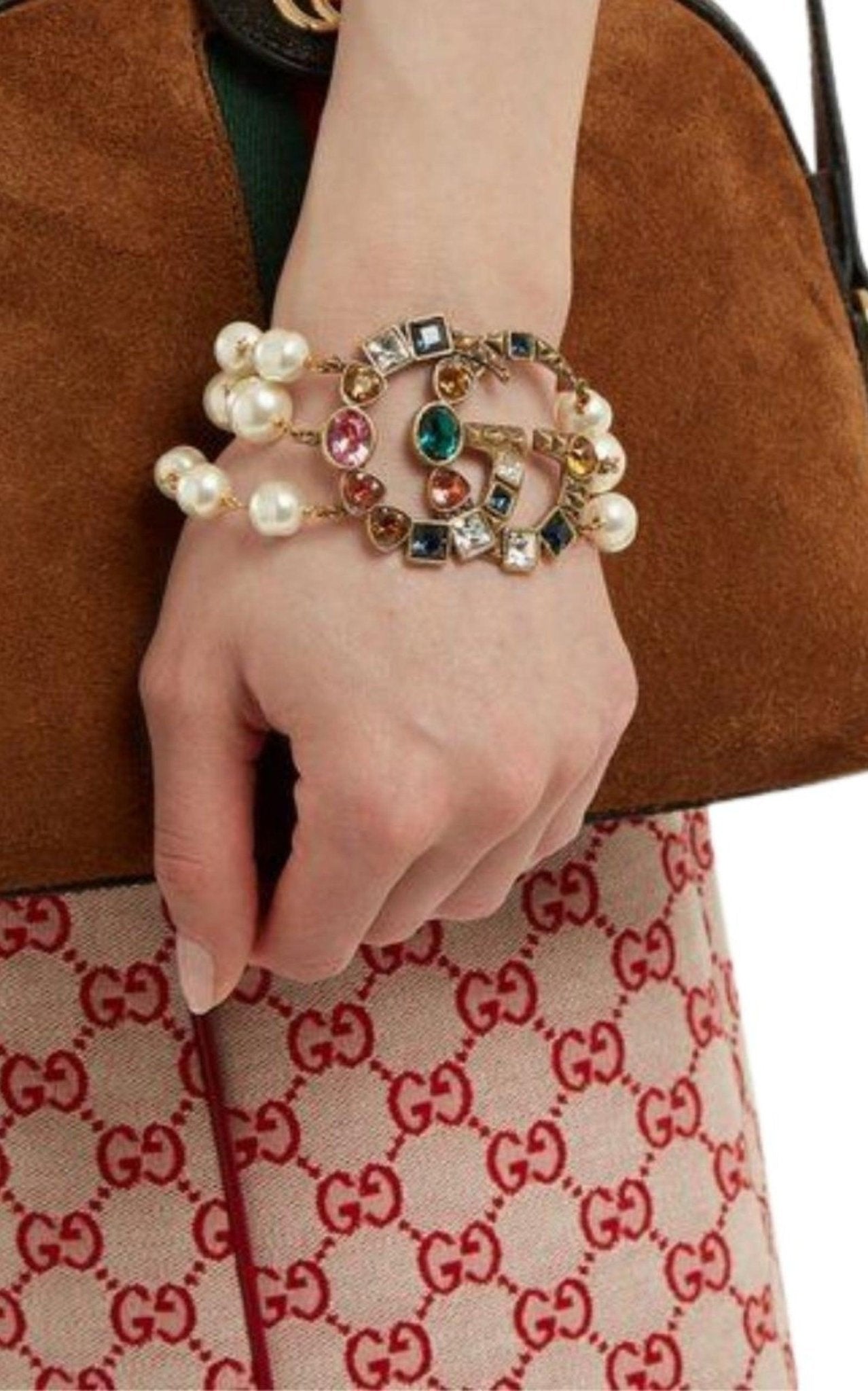 Gucci Crystal Double G Bracelet – Runway Catalog