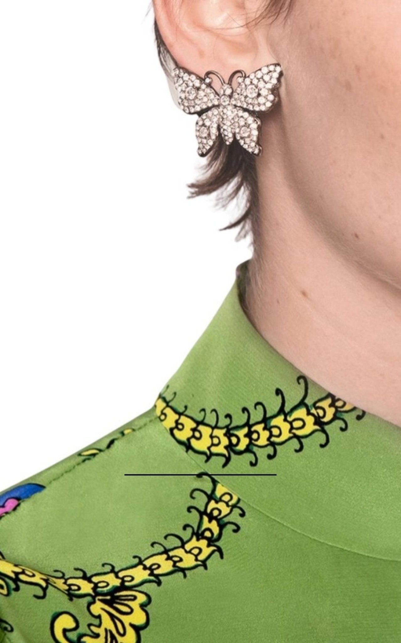 Gucci Crystal Embellished Butterfly Earrings