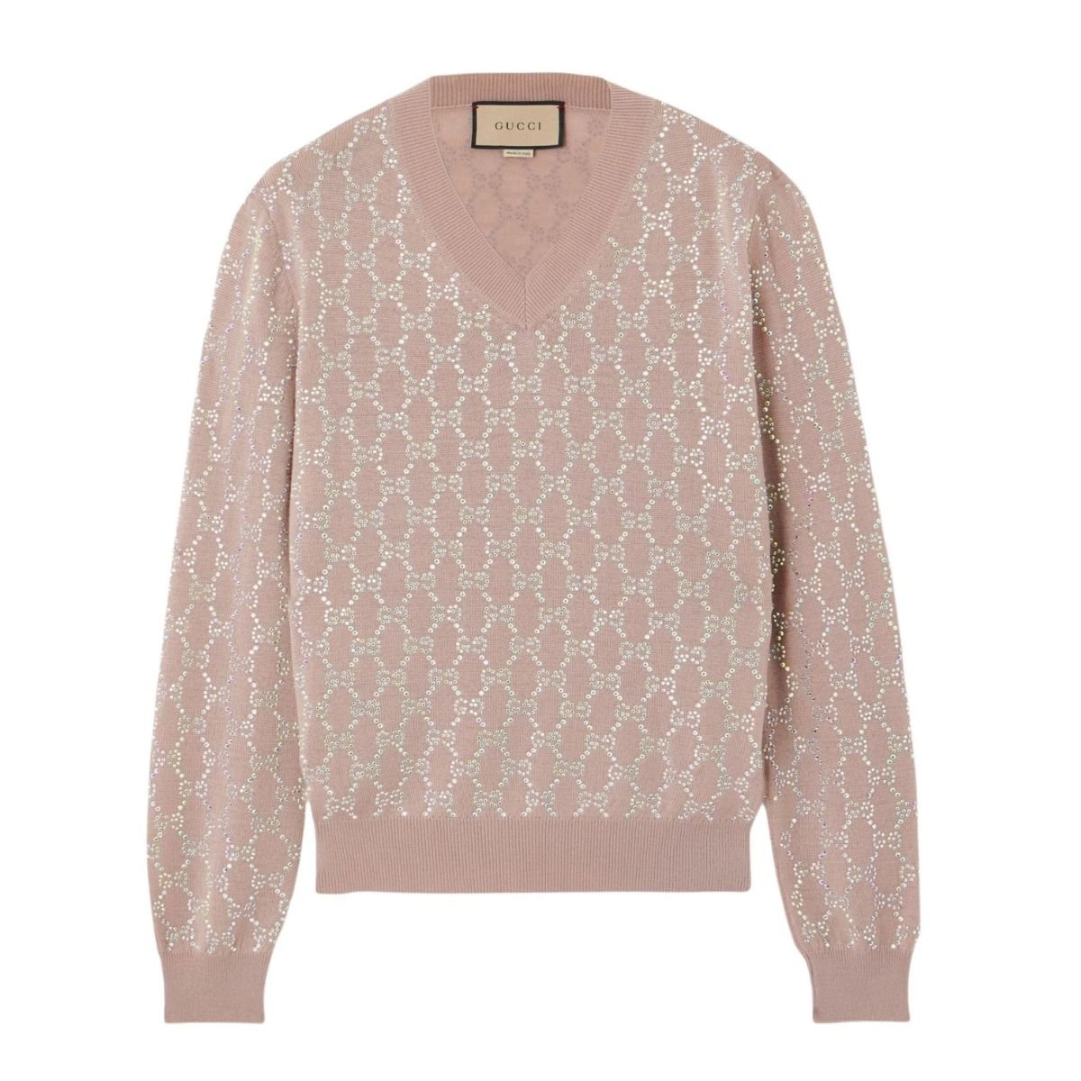Gucci Crystal – verzierter Wollpullover – Laufsteg-Katalog