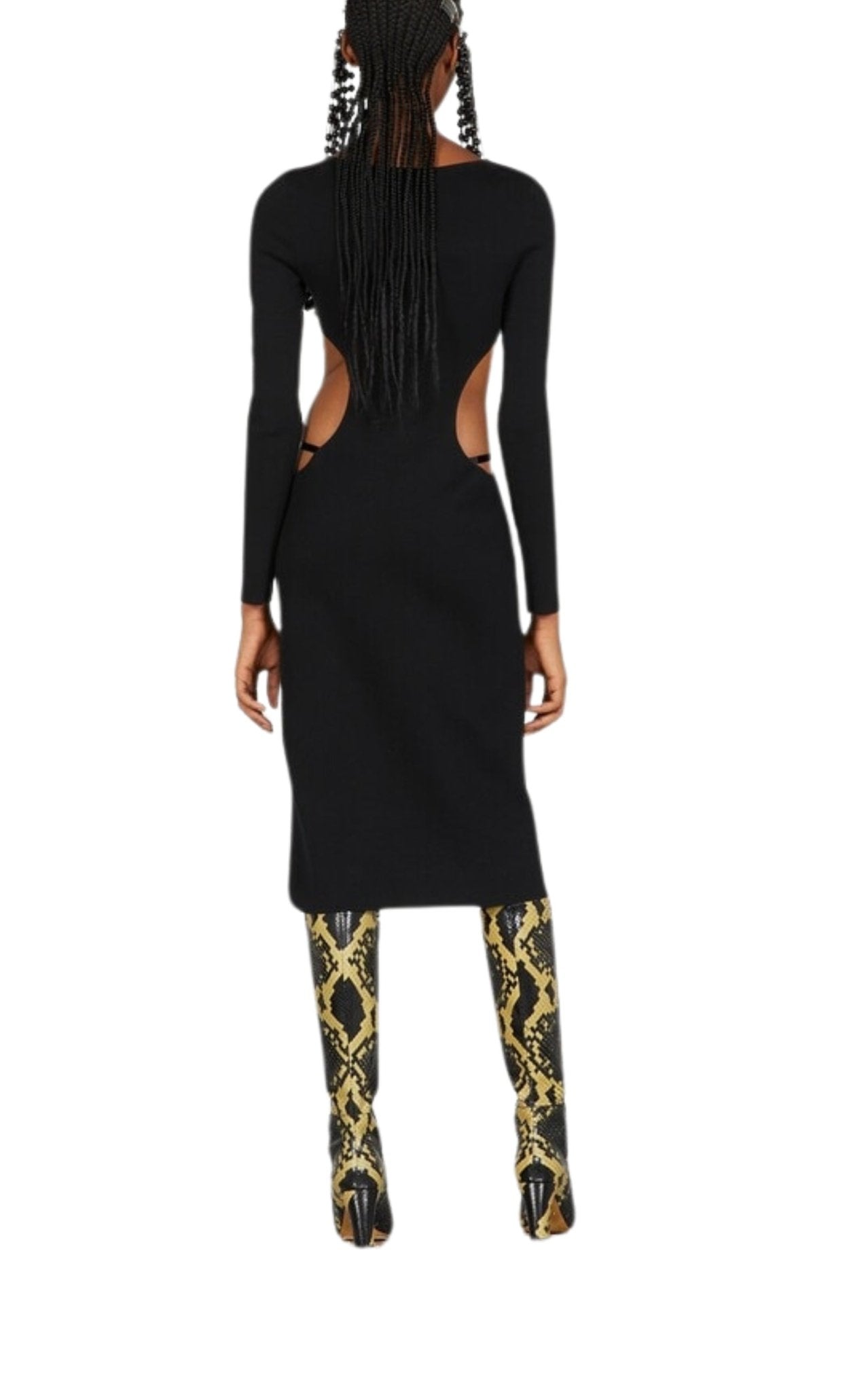 Gucci Crystal G Cutout Dress in Black M