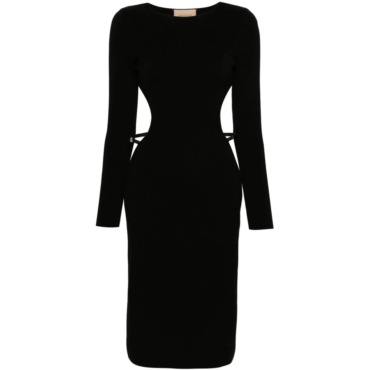 Gucci Crystal G Cutout Dress in Black